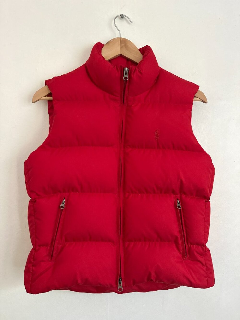 Vintage Y2K Red Down Zip-Up Puffer Vest by Ralph Lauren Blue Label - Picture 5 of 8